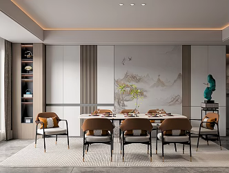 New Restaurant Dining Table and Chair 3d model