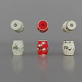 Ceramic Decorative Stools With Red White Colors And Intricate Patterns For Home Decor