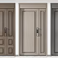 Modern Security Doors With Different Designs Metal Finish Handle And Lock 3d model