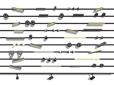 Modern Spotlights Track Spotlights 3d model