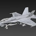 US Navy White Fighter Jet With Deployed Landing Gear in Blue Background 3D Render