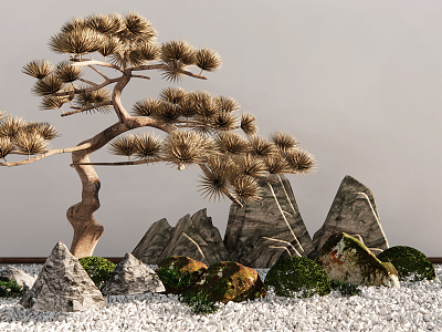 New Chinese style landscape sketch rockery waterscape landscape sketch stone landscape model