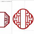 Traditional Carved Lattice Windows Featuring Circular And Octagonal Shapes With Intricate Patterns