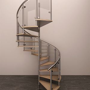 Modern revolving staircase metal revolving staircase 3d model