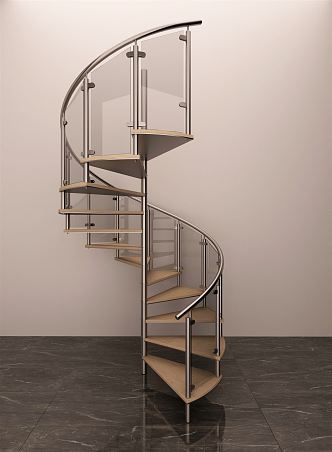 Modern revolving staircase metal revolving staircase 3d model