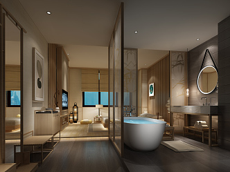 New Chinese Bathroom Suite 3d model