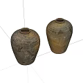 Old wine jar old object 3d model