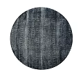 Modern Dark Round Rug With Vertical Striped Pattern For Living Space 3d model