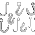 Various Types of Metal Hooks in Different Shapes for Hanging Applications