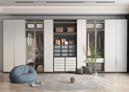 Light Luxury Wardrobe 3d model