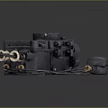 Industrial Mechanical Component With Black Body Control Knob Connectors And Wires