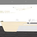 Modern Front Office Front Desk 3d model
