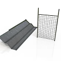Sturdy Metal Roof Panel and Grid Frame Structure for Building Scenes