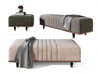 Modern Sofa Stool Fabric Bed End Stool Pedal model