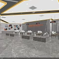 Modern Hotel Lobby Interior With Marble Floor Reception Desk Digital Screen And Seating Area