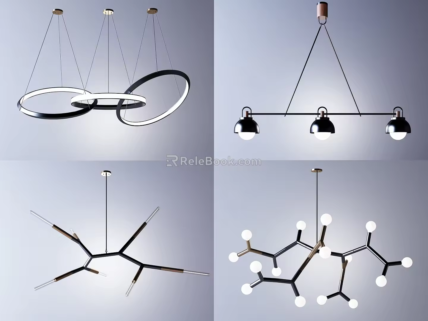 Modern chandelier 3d model