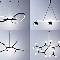 Modern chandelier 3d model
