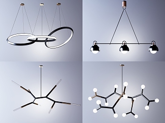 Modern chandelier 3d model