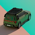 Green Off Road SUV With Roof Rack Modern Exterior And Stylish Design