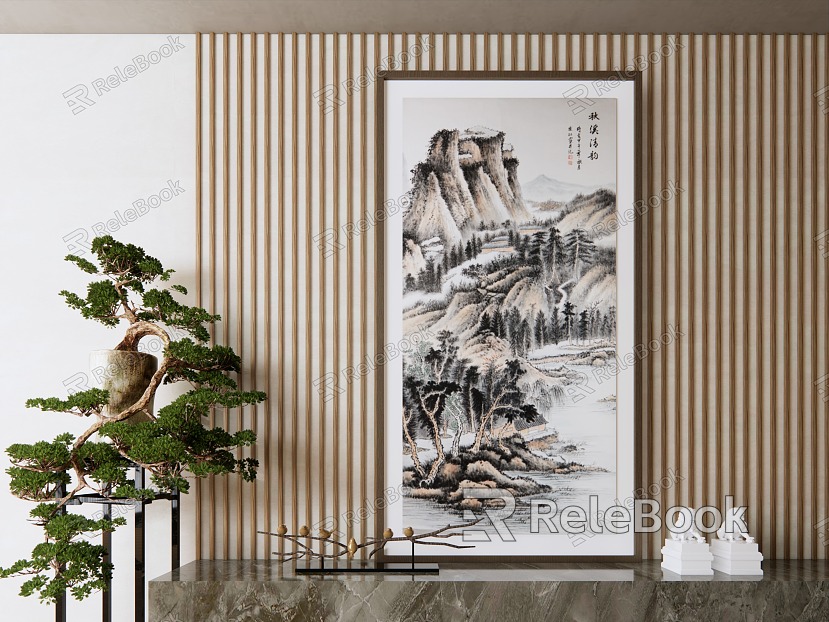 New Chinese Landscape Painting Ink Decorative Painting model