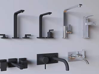 Faucet brushed stainless steel faucet bathroom small kitchen bathroom faucet 3d model