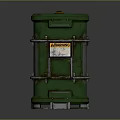 Durable Green Industrial Storage Equipment With Metal Frame And Warning Label