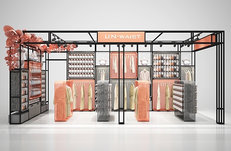 Modern underwear shop underwear shop pop-up shop 3d model