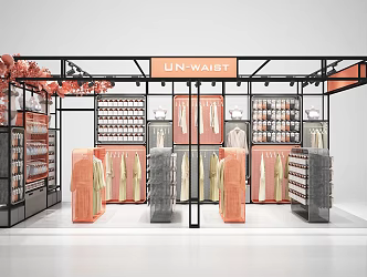 Modern underwear shop underwear shop pop-up shop 3d model