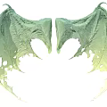 Green Dragon Wing Pendant With Hollow Design Natural Edge Lightweight Decorative Accessory