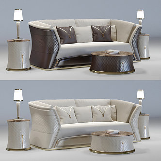 Modern Three-Seat Sofa 3d model