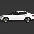 White Modern Car With Black Roof And Sleek Alloy Wheels Design