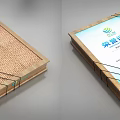 Elegant Ornamental Decor Set Featuring Wooden Frame Certificate And Glass Cover