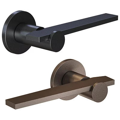 High Quality Black and Bronze Metal Door Handles with Modern Minimalist Design 3d model High Quality Black and Bronze Metal Door Handles with Modern Minimalist Design 3d model