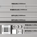 Air Conditioner Air Outlets in Various Types 3000mm 1200mm Regular Invisible Slim Building Models