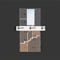 Modern Interior Staircase With Transparent Structure Wooden Steps Metal Railings And Upper Platform