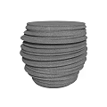 Gray Stacked Circular Disks With Layered Structure And Textured Surface Decorative Object 3d model