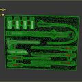 Toolbox Hardware Tools Screwdriver Iron Trunk Box Plastic Box Container 3d model