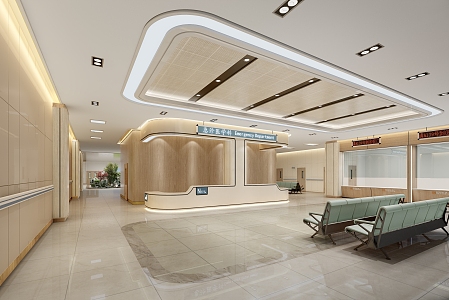 modern hospital hall hospital emergency hall 3d model