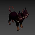 Mythical Two Headed Dogs With Horns And Snake Like Tail Game Movie Character