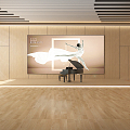 Modern Dance Studio Rehearsal Hall 3d model