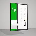 Modern Wayfinding Sign With 1st Floor Indicator LOGO And Layout Diagram