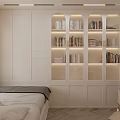 Modern Tatami Bedroom Interior Design With White Cabinets Desk Laptop And Window