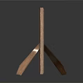 Wooden Frame Furniture With Cork Surface Two Brown Frames And Stand Support