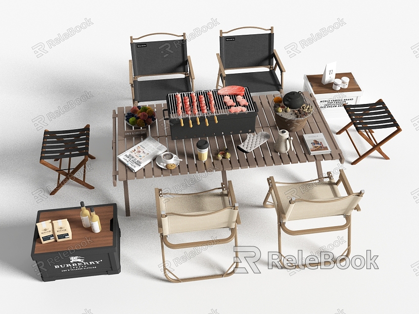 Outdoor BBQ Equipment Leisure Tables and Chairs model