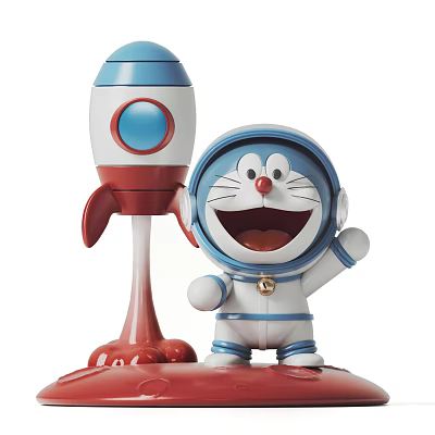 Modern Toy Doraemon Astronaut Ornaments 3d model Modern Toy Doraemon Astronaut Ornaments 3d model
