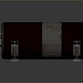 Industrial Rollers With Rusty Surface And Central Metal Components On Support Stands