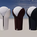 Modern Sleek Table Lamp With Black Body And White Shade Minimalist Design