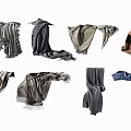 Various Colored Scarves With Fringed Knit And Soft Textures For Fashion