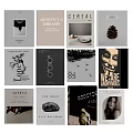 Book Combination Ornaments Book Combination Book Ornaments 3d model