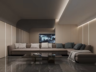 modern video room 3d model